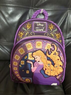 Loungefly Purple & Gold Tangled Mini Backpack